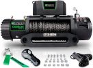 STEGODON New 13000 LBS Electric Winch T3,12V Synthetic Rope with Wireless Handheld Remotes and Wired Handle