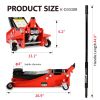 Hydraulic Low Profile and Steel Racing Floor Jack with Dual Piston Quick Lift Pump,3 Ton (6600 lb) Capacity, Lifting range 3.3"-18.5"