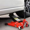 Hydraulic Low Profile and Steel Racing Floor Jack with Dual Piston Quick Lift Pump,3 Ton (6600 lb) Capacity, Lifting range 3.3"-18.5"