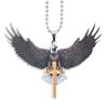 2pcs American Eagle Car Pendant; Christian Cross Interior Rearview Mirror Pendant Car Pendant; Religious Car Decoration; Home Wall Decoration