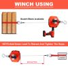 Drill Winch Hoist Portable Drill Winch of 750 LB Capacity with 40 Feet Steel Wire Drill Winch for Lifting & Dragging