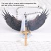 2pcs American Eagle Car Pendant; Christian Cross Interior Rearview Mirror Pendant Car Pendant; Religious Car Decoration; Home Wall Decoration