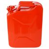 20 Liter (5 Gallon) Jerry Fuel Can with Flexible Spout, Portable Jerry Cans Fuel Tank Steel Fuel Can, Fuels Gasoline Cars, Trucks, Equipment, RED