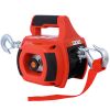 Drill Winch Hoist Portable Drill Winch of 750 LB Capacity with 40 Feet Steel Wire Drill Winch for Lifting & Dragging