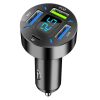 66W 4 Ports USB Car Charger Fast Charging PD Quick Charge 3.0 USB C Car Phone Charger Adapter For iPhone 13