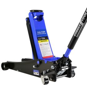 Floor Jack, 3.5 Ton Low Profile Floor Jack, Heavy-Duty Steel Racing Floor Jack with dual Piston Quick Lift Pump, Floor Jack Lifting Range 4"-21" (Color: as Pic)