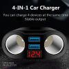 3.1A Dual USB Car Charger 2 Port LCD Display 12-24V Cigarette Socket Lighter Fast Car Charger Power Adapter Car Styling